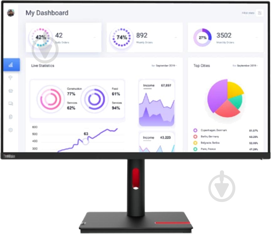 Монитор Lenovo ThinkVision T32p-30 31,5" (63D2GAT1UA) - фото 1