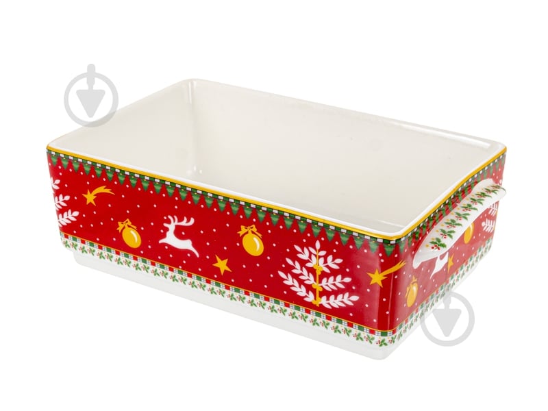 Блюдо для запікання Lefard Різдвяна колекція 20х12х6 см 924-832 - фото 1
