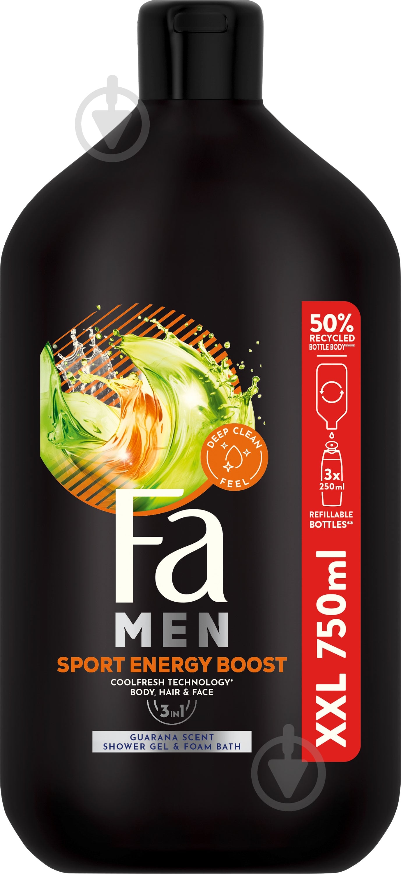 Гель для душа Fa Men Sport Energy Boost 750 мл - фото 1