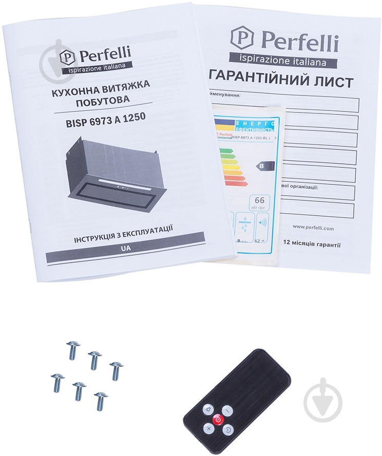 Вытяжка Perfelli BISP 6973 A 1250 BL LED Strip - фото 14