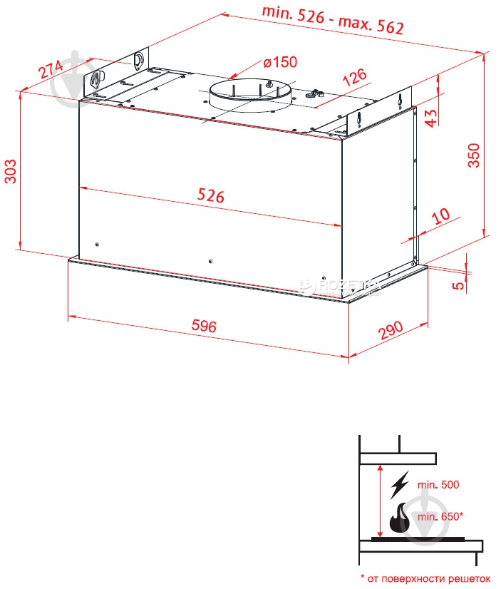 Вытяжка Perfelli BISP 6973 A 1250 BL LED Strip - фото 15