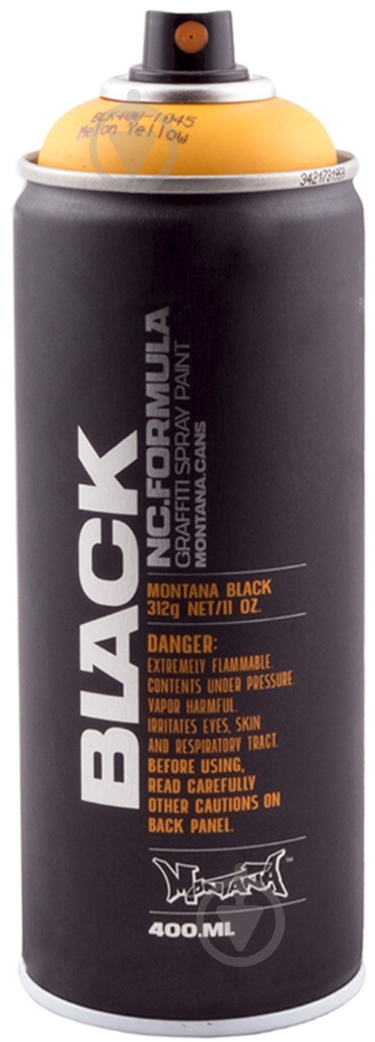 Фарба аерозольна Montana BLACK 1045 жовта диня мат 400 мл - фото 1