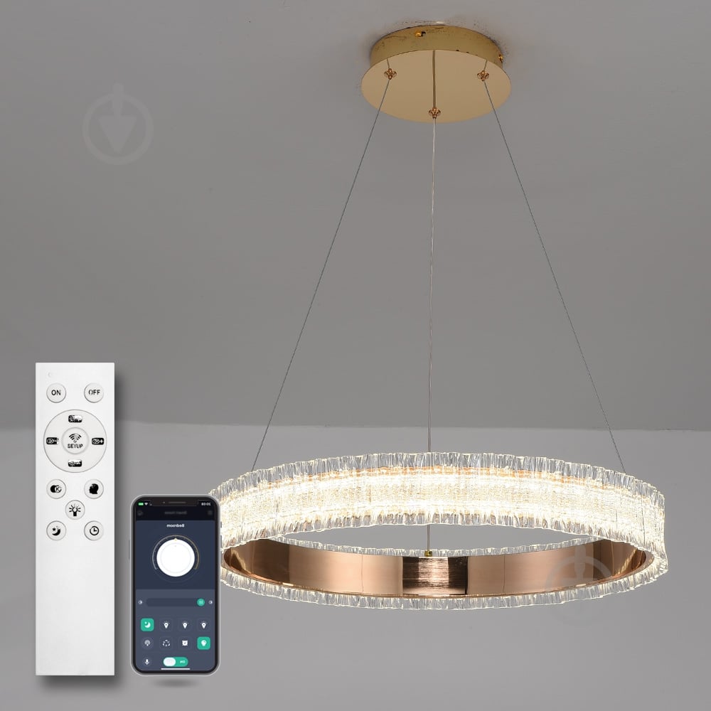 Люстра підвісна Luminaria 65 Вт LED-модуль gold ERIKA 65W R485 GOLD - фото 1 Люстра підвісна Luminaria 65 Вт LED-модуль gold ERIKA 65W R485 GOLD - фото 1