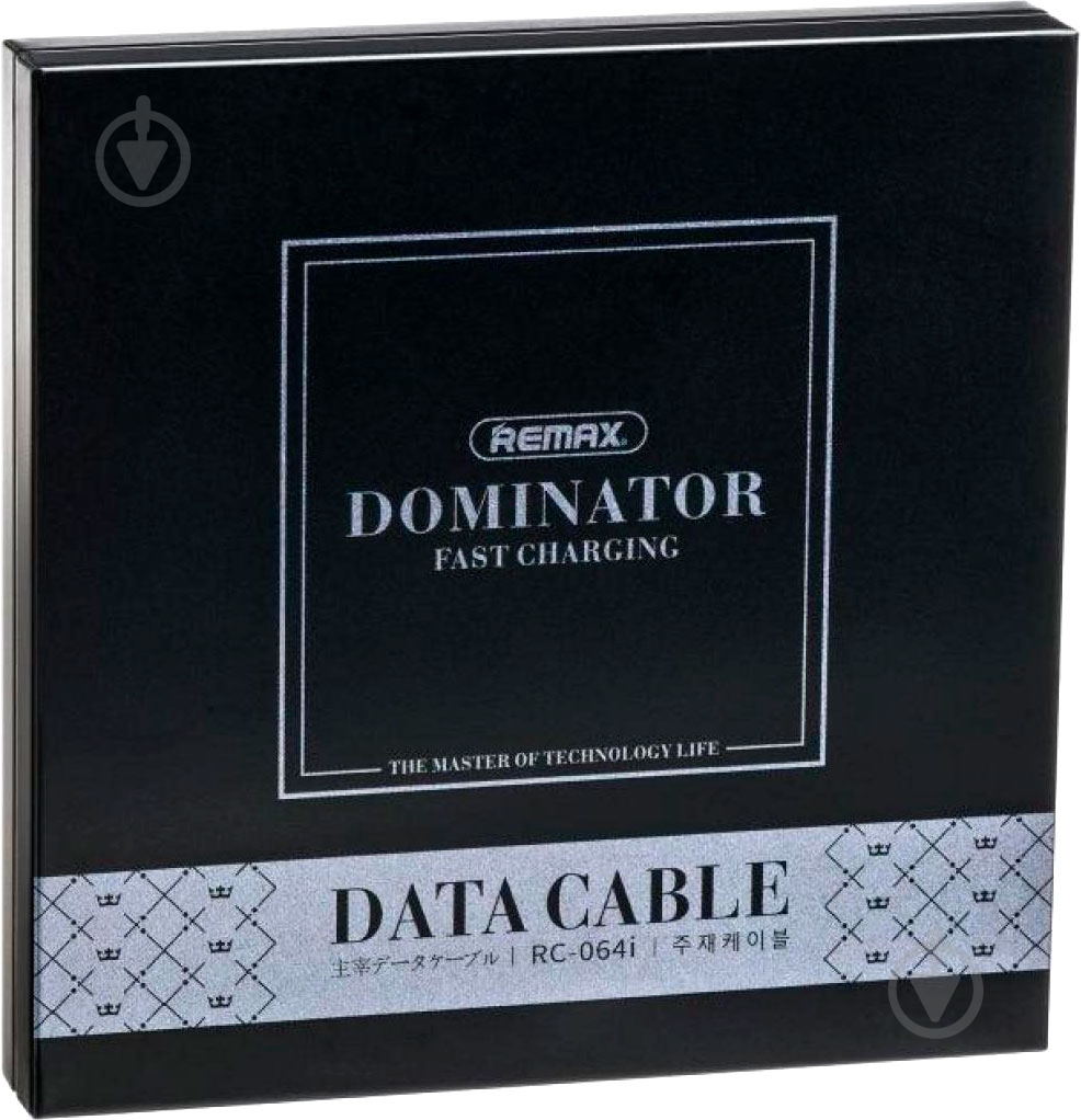 Кабель USB – Apple Lightning 1 м черный (RC-064I-BLACK) Dominator Fast Lightning Data/Charge - фото 3