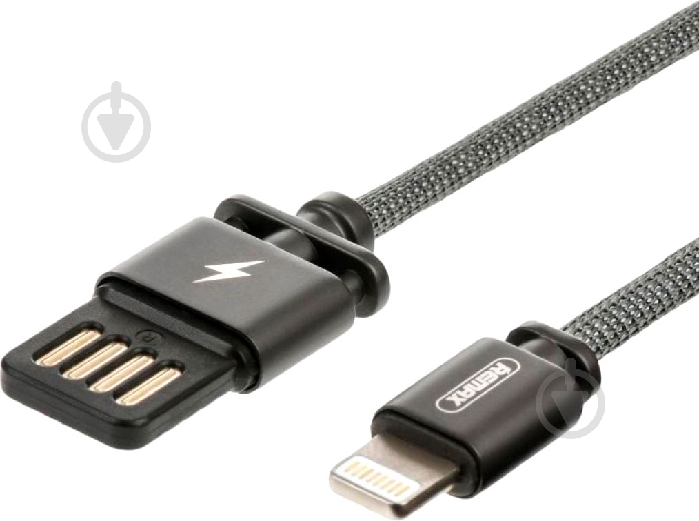Кабель USB – Apple Lightning 1 м черный (RC-064I-BLACK) Dominator Fast Lightning Data/Charge - фото 2