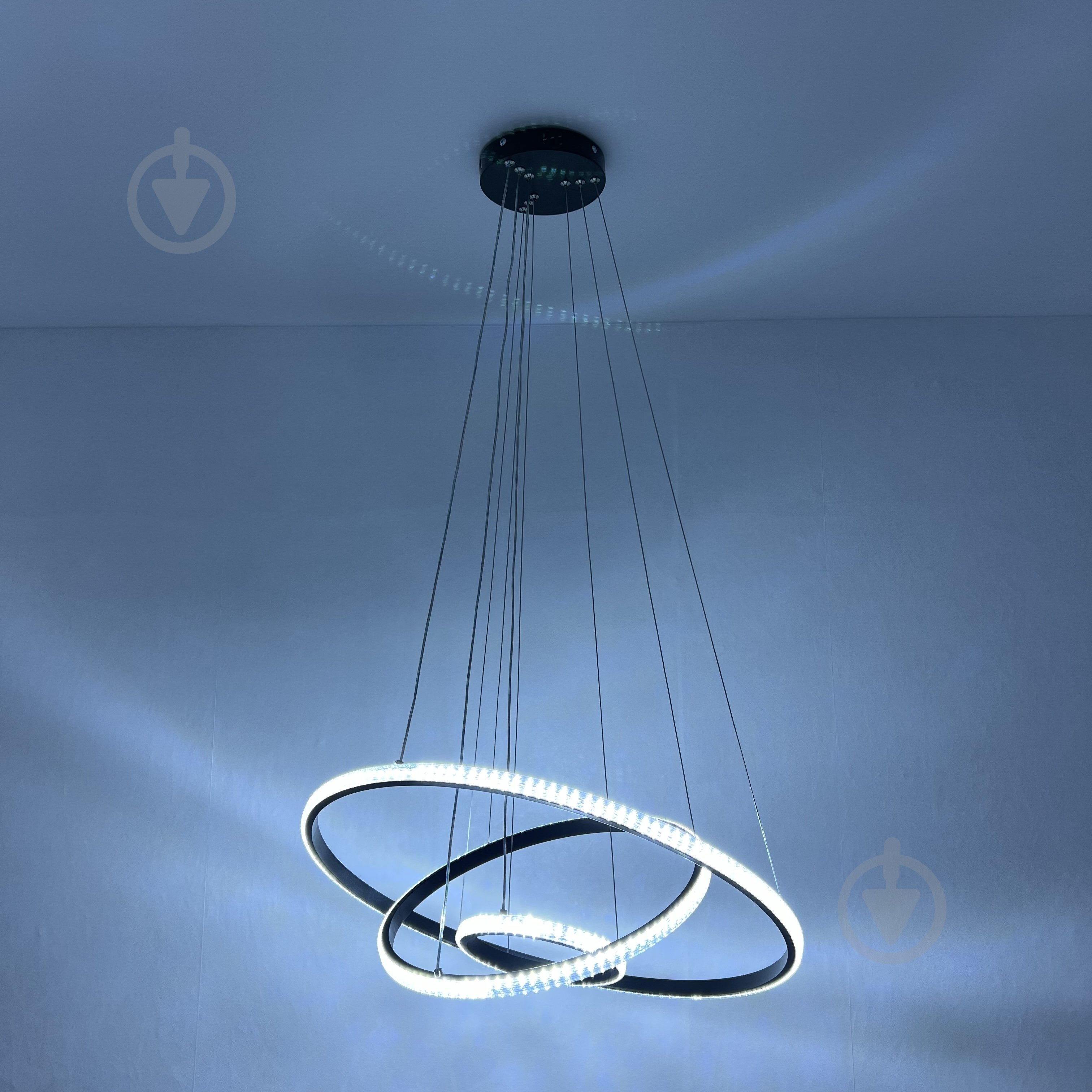 Люстра подвесная Luminaria 75 Вт LED-модуль 02 черный JULIE CRYSTAL 75W 3R BLACK - фото 3