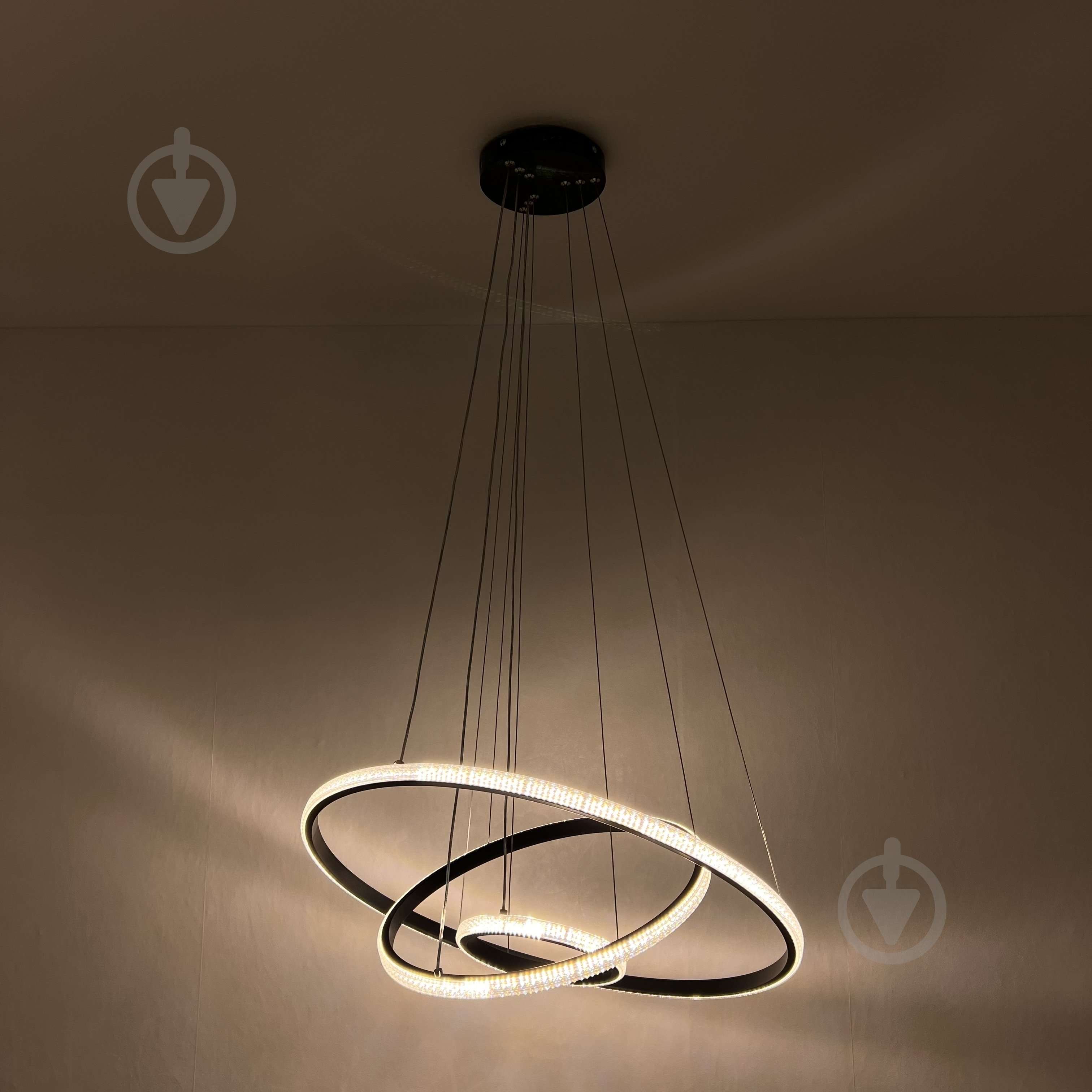 Люстра подвесная Luminaria 75 Вт LED-модуль 02 черный JULIE CRYSTAL 75W 3R BLACK - фото 5