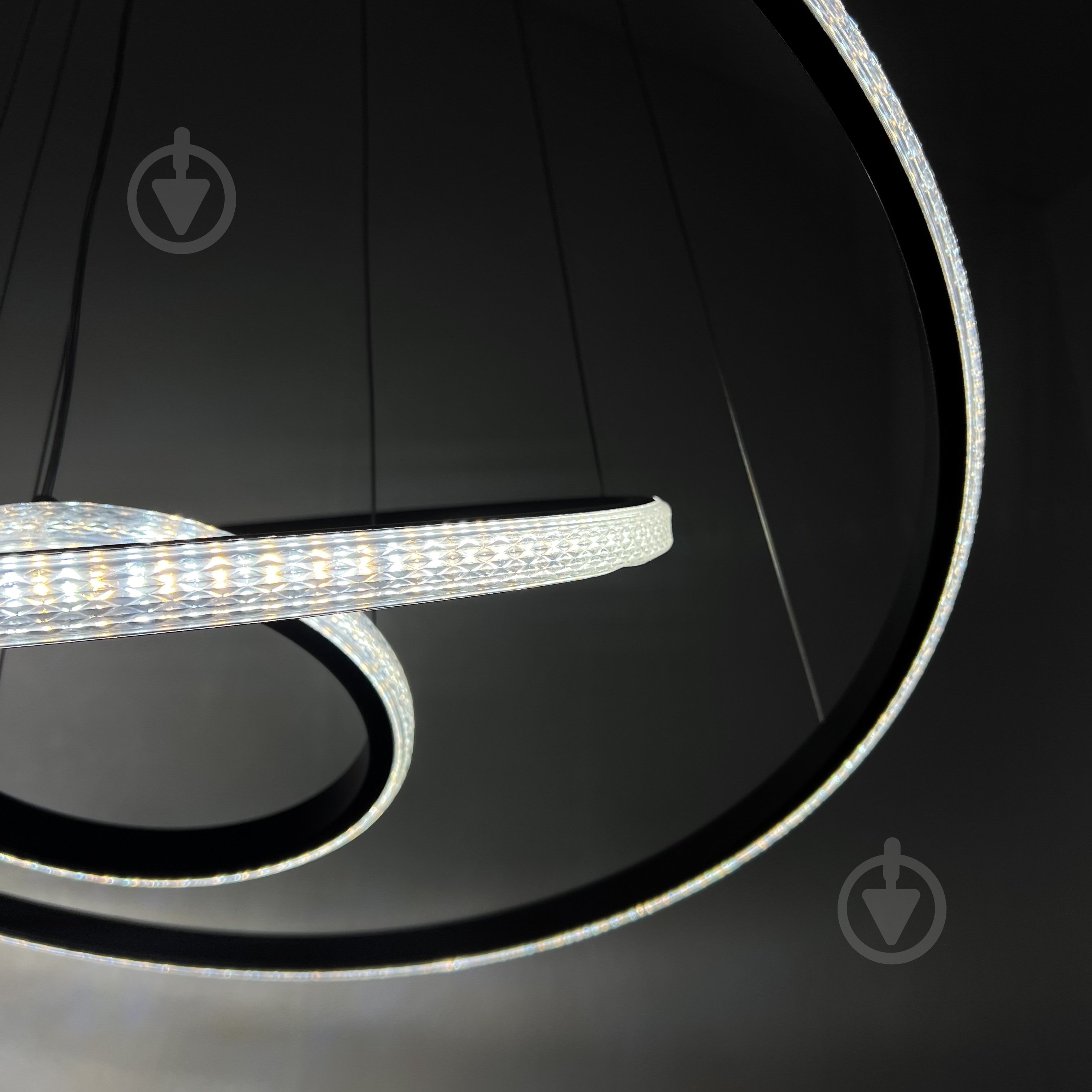 Люстра подвесная Luminaria 75 Вт LED-модуль 02 черный JULIE CRYSTAL 75W 3R BLACK - фото 2