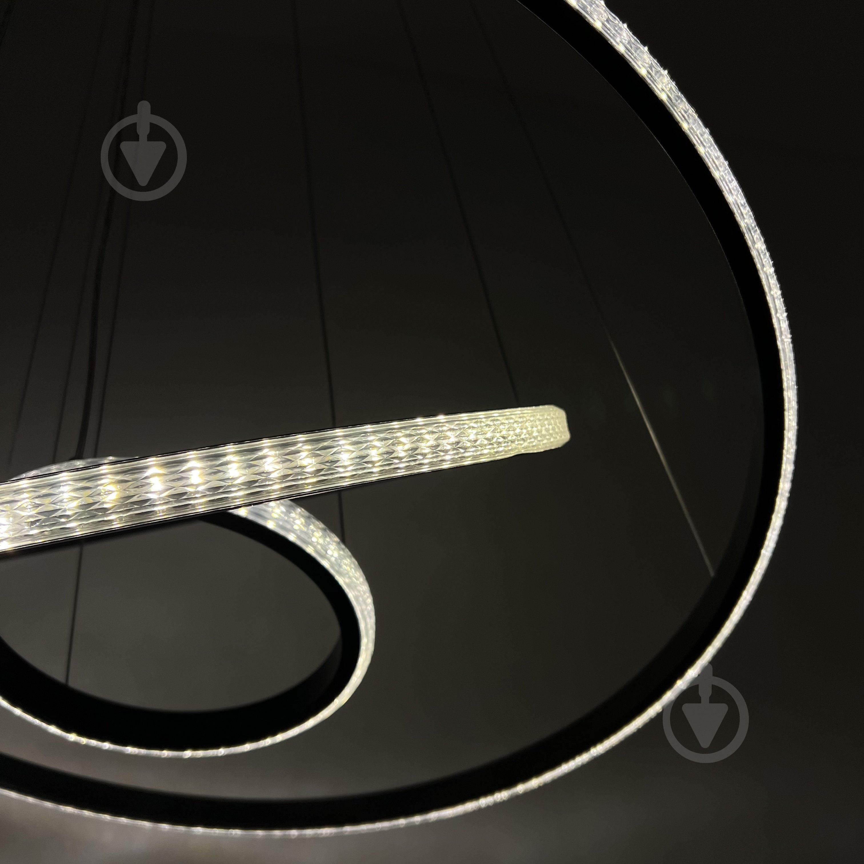 Люстра подвесная Luminaria 75 Вт LED-модуль 02 черный JULIE CRYSTAL 75W 3R BLACK - фото 6