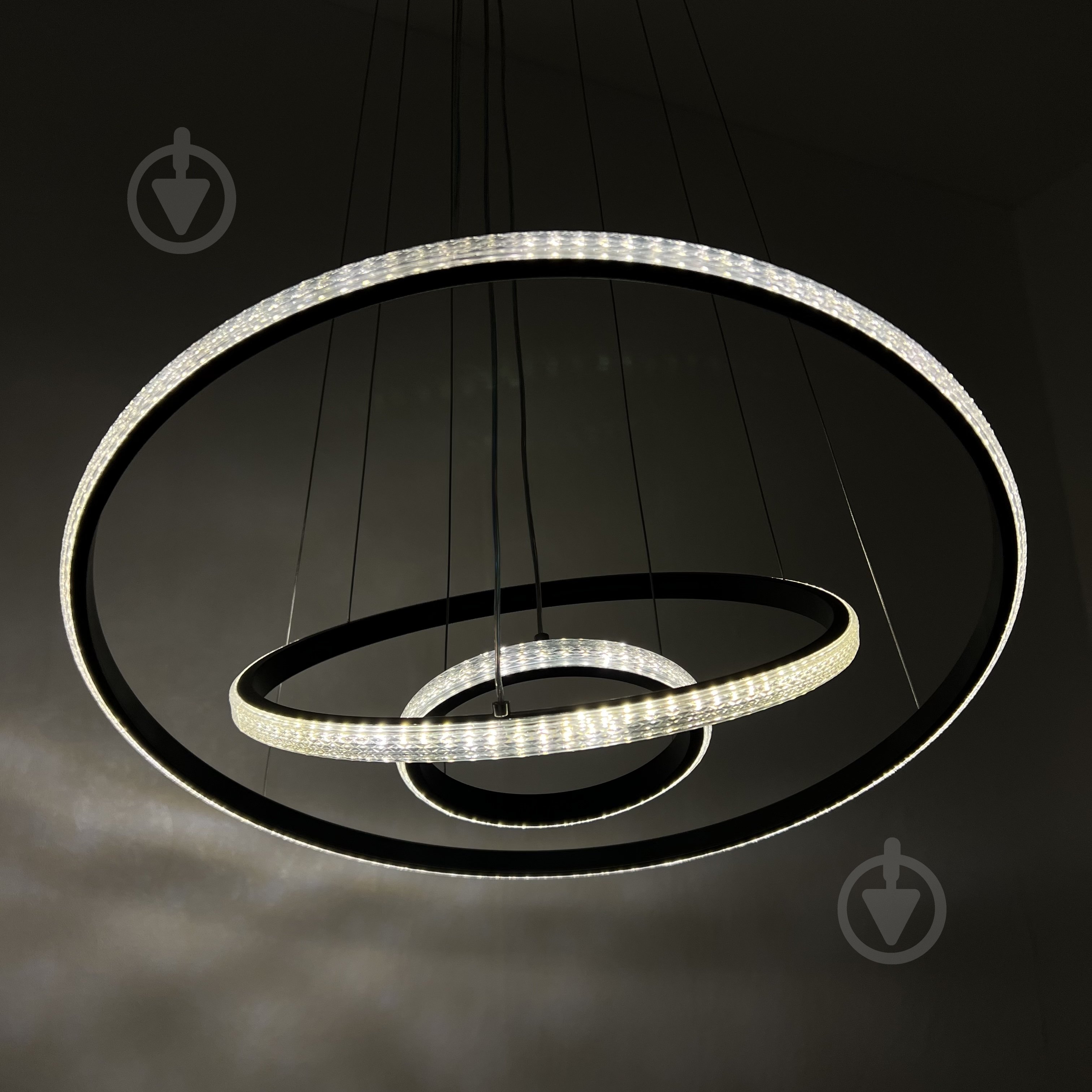 Люстра подвесная Luminaria 75 Вт LED-модуль 02 черный JULIE CRYSTAL 75W 3R BLACK - фото 4