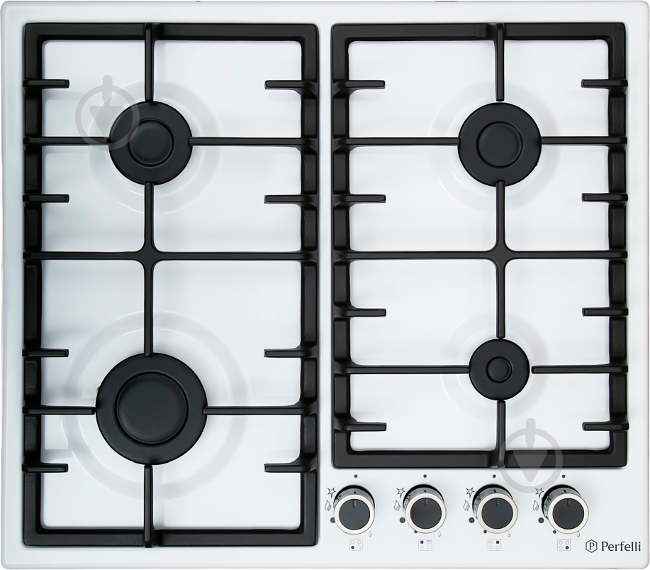 Варочная поверхность газовая Perfelli HGM 61423 WH - фото 2 Варочная поверхность газовая Perfelli HGM 61423 WH - фото 2