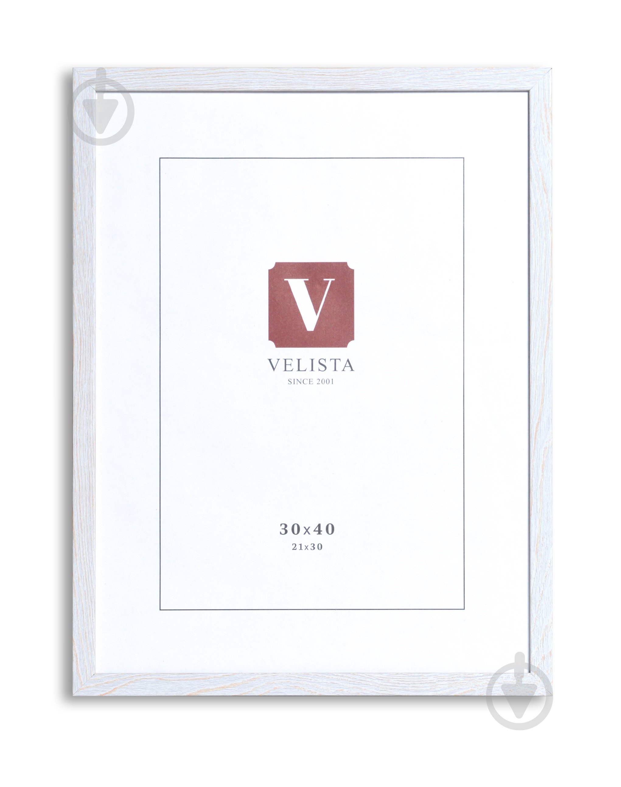 Рамка для фотографії з оргсклом Velista 15W-6003v 1 фото 30х40 см білий - фото 1