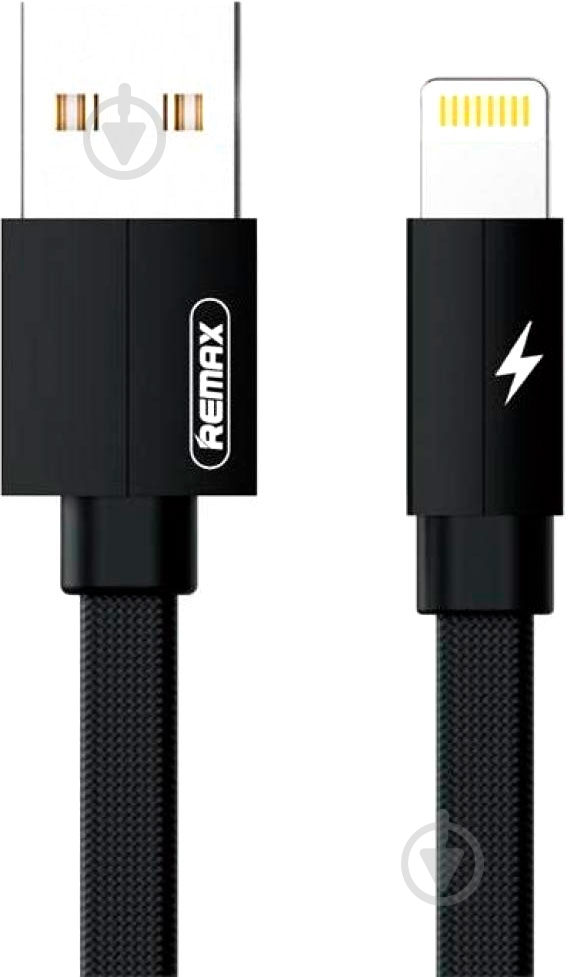 Кабель USB – Apple Lightning 1 м черный (RC-094I1M-BLACK) Kerolla Lightning Data/Charge - фото 1