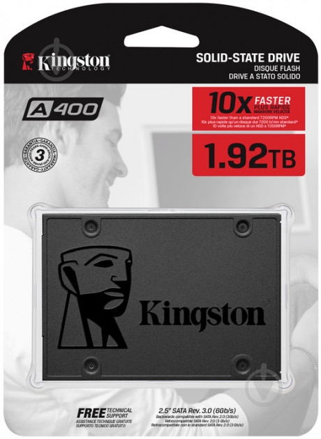 SSD-накопичувач Kingston A400 1920GB 2,5" SATA III 3D NAND (SA400S37/1920G) - фото 4