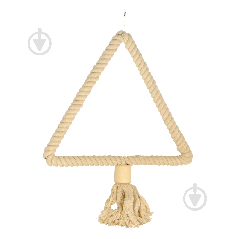 Игрушка для птиц Лорі Качель треугольная 027/7 бежевый - фото 1