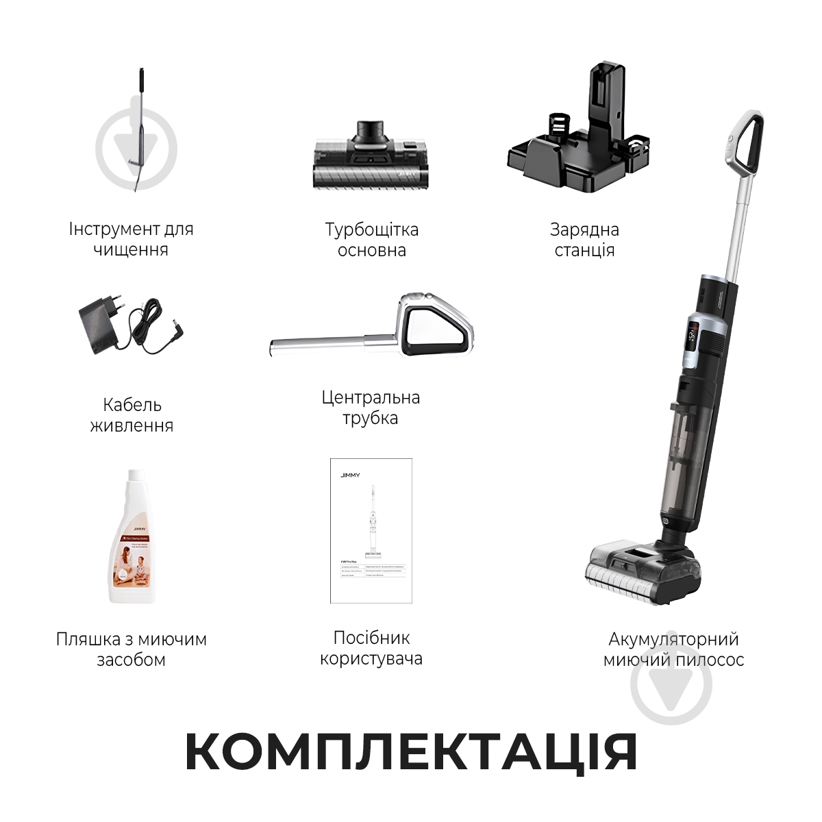 Пилосос миючий JIMMY HW9 PRO MAX 2 в 1 black - фото 10