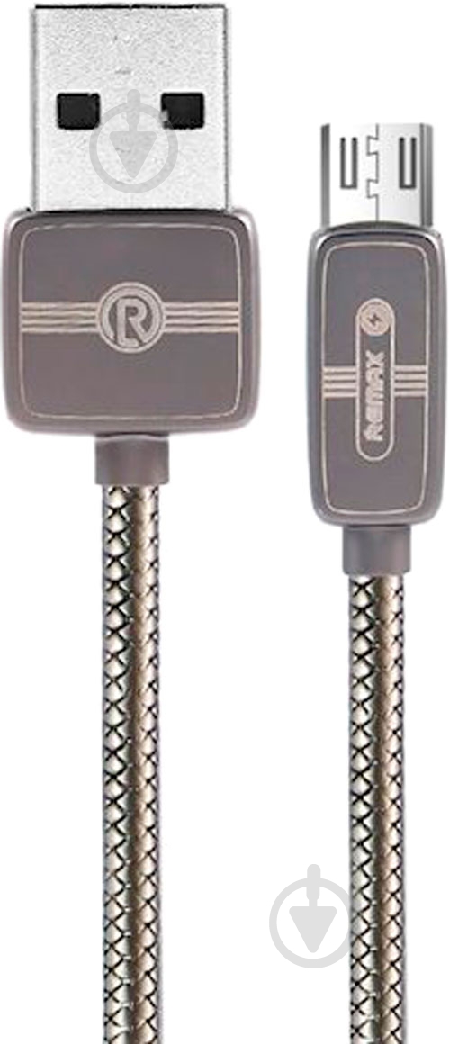 Кабель USB – microUSB 1 м серый (RC-098M-TARNISH) Regor Data Cable - фото 1