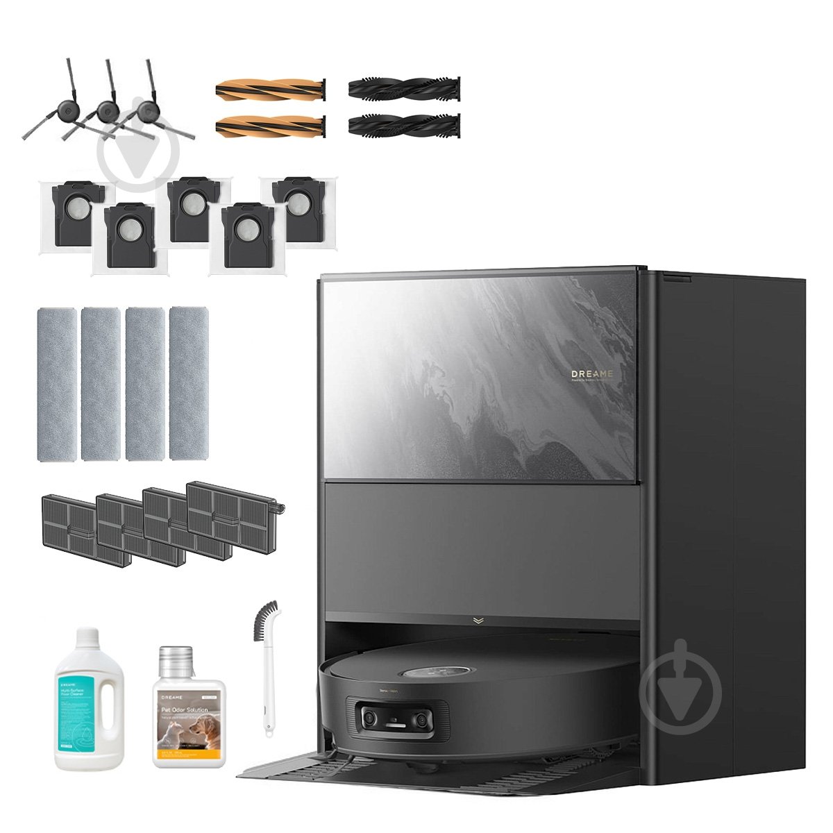 Робот-пилосос мийний DREAME Aqua 10 Ultra Track Complete black - фото 1