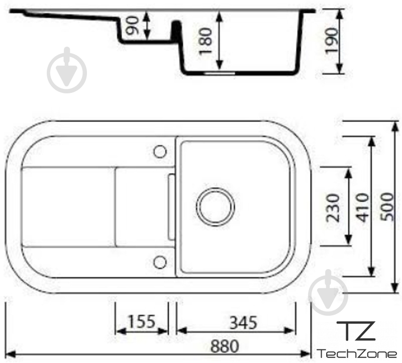 Мойка для кухни Marmorin LAVER 780 1KO - фото 3