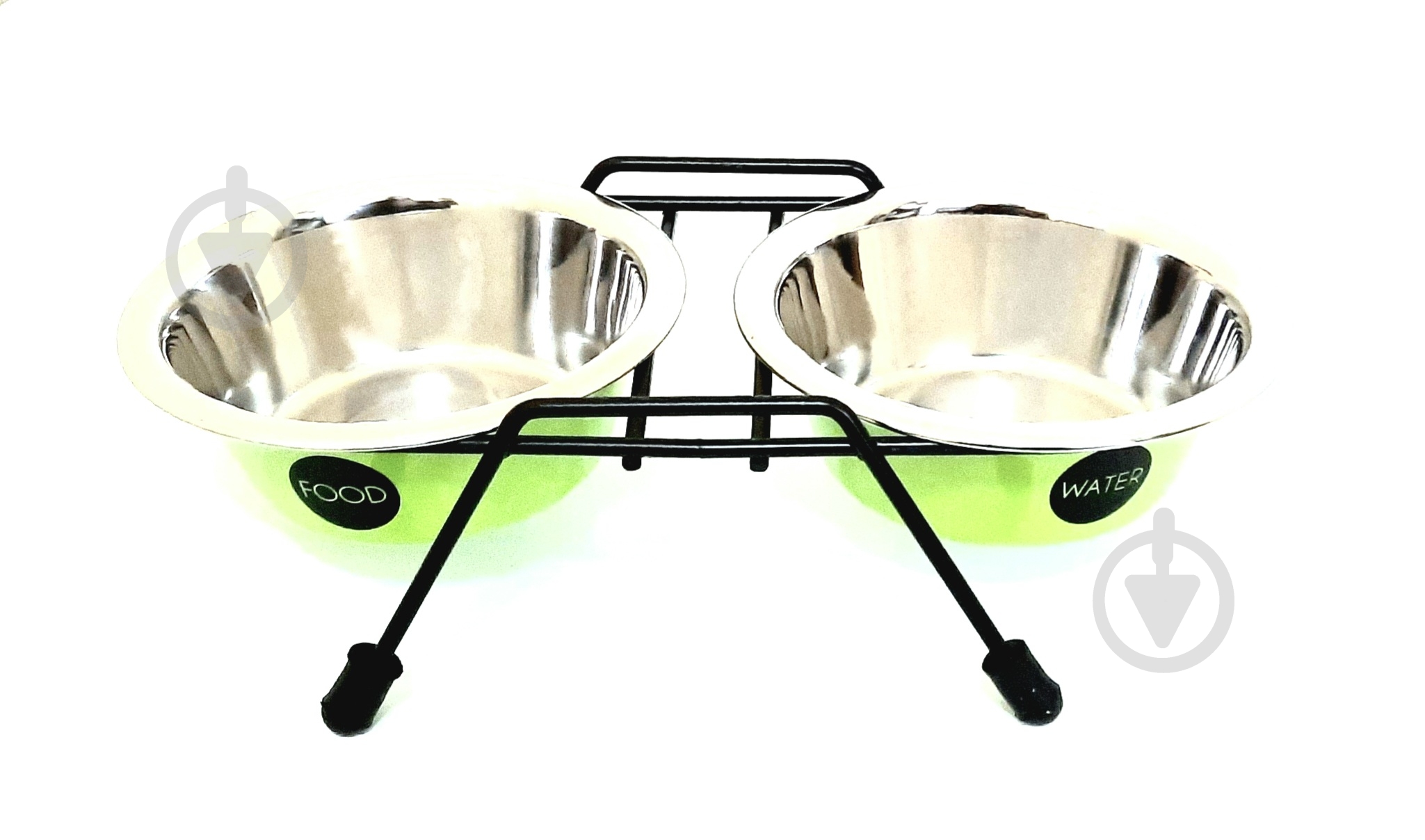 Набор мисок Lilli Pet Double Dinner на подставке 2x250 мл зеленый - фото 1 Набор мисок Lilli Pet Double Dinner на подставке 2x250 мл зеленый - фото 1
