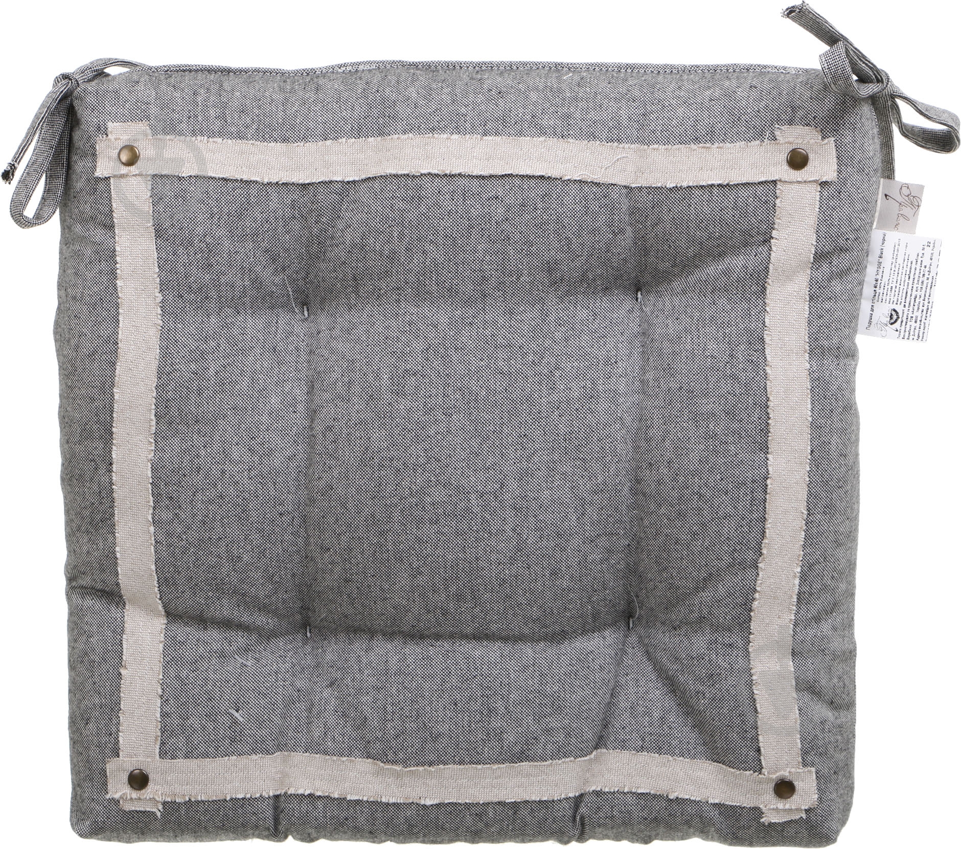 Подушка на стул ''Huge'' black 40x40 см Прованс - фото 1 Подушка на стул ''Huge'' black 40x40 см Прованс - фото 1