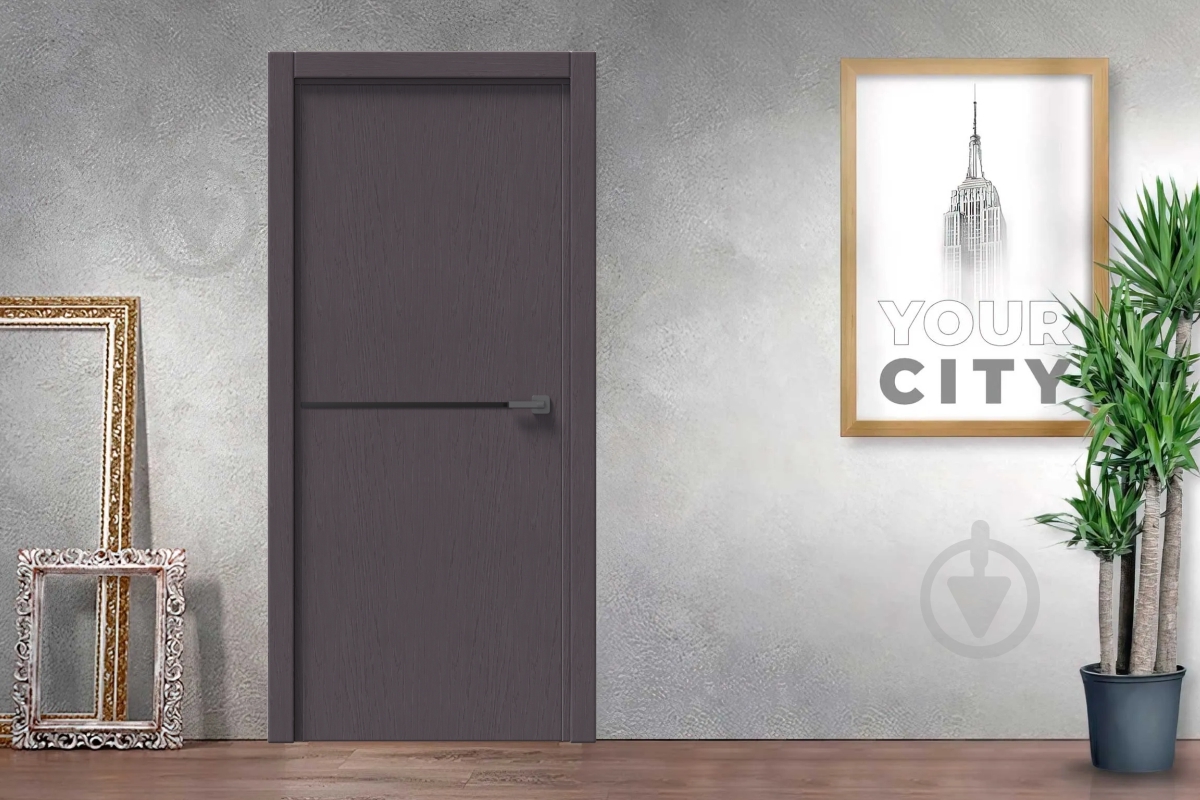 Дверне полотно IN WOOD ET-02 ПГ із молдингом і чорною кромкою ПВХ 700 мм дуб шато графіт - фото 2 Дверне полотно IN WOOD ET-02 ПГ із молдингом і чорною кромкою ПВХ 700 мм дуб шато графіт - фото 2