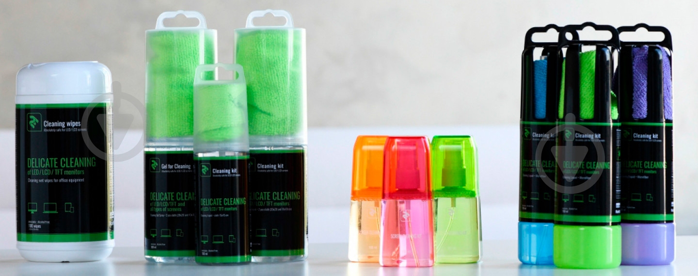 Набор для чистки 2E Liquid for LED/LCD + салфетка Green 150 мл (2E-SK150GR) - фото 3 Набор для чистки 2E Liquid for LED/LCD + салфетка Green 150 мл (2E-SK150GR) - фото 3