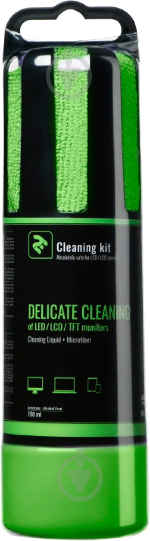 Набор для чистки 2E Liquid for LED/LCD + салфетка Green 150 мл (2E-SK150GR) - фото 1 Набор для чистки 2E Liquid for LED/LCD + салфетка Green 150 мл (2E-SK150GR) - фото 1