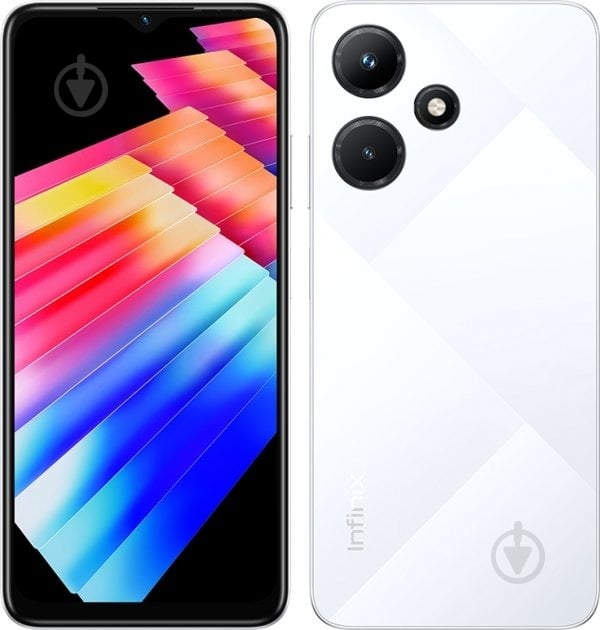 Смартфон Infinix Hot 30i 4/128GB diamond white (X669D) - фото 1 Смартфон Infinix Hot 30i 4/128GB diamond white (X669D) - фото 1