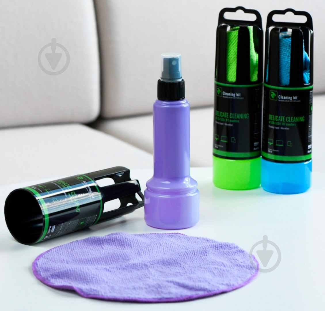 Набір для чищення 2E Liquid for LED/LCD + серветка Violet 150 мл (2E-SK150VT) - фото 3 Набір для чищення 2E Liquid for LED/LCD + серветка Violet 150 мл (2E-SK150VT) - фото 3