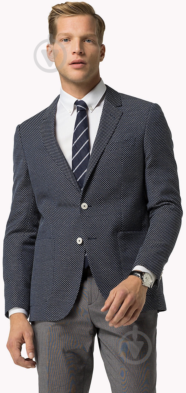 Пиджак Tommy Hilfiger р. 54 синий TT0TT00637-428 - фото 1