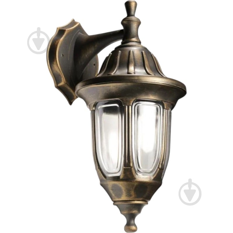Світильник вуличний настінний Expert Light Кантрі GP E27 IP44 антична латунь GAR-1427-TEП - фото 1