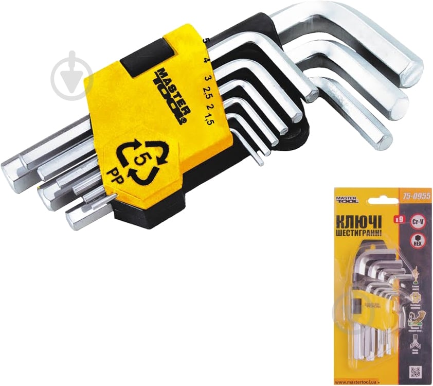 Набор ключей шестигранных MasterTool 75-0956 - фото 2 Набор ключей шестигранных MasterTool 75-0956 - фото 2