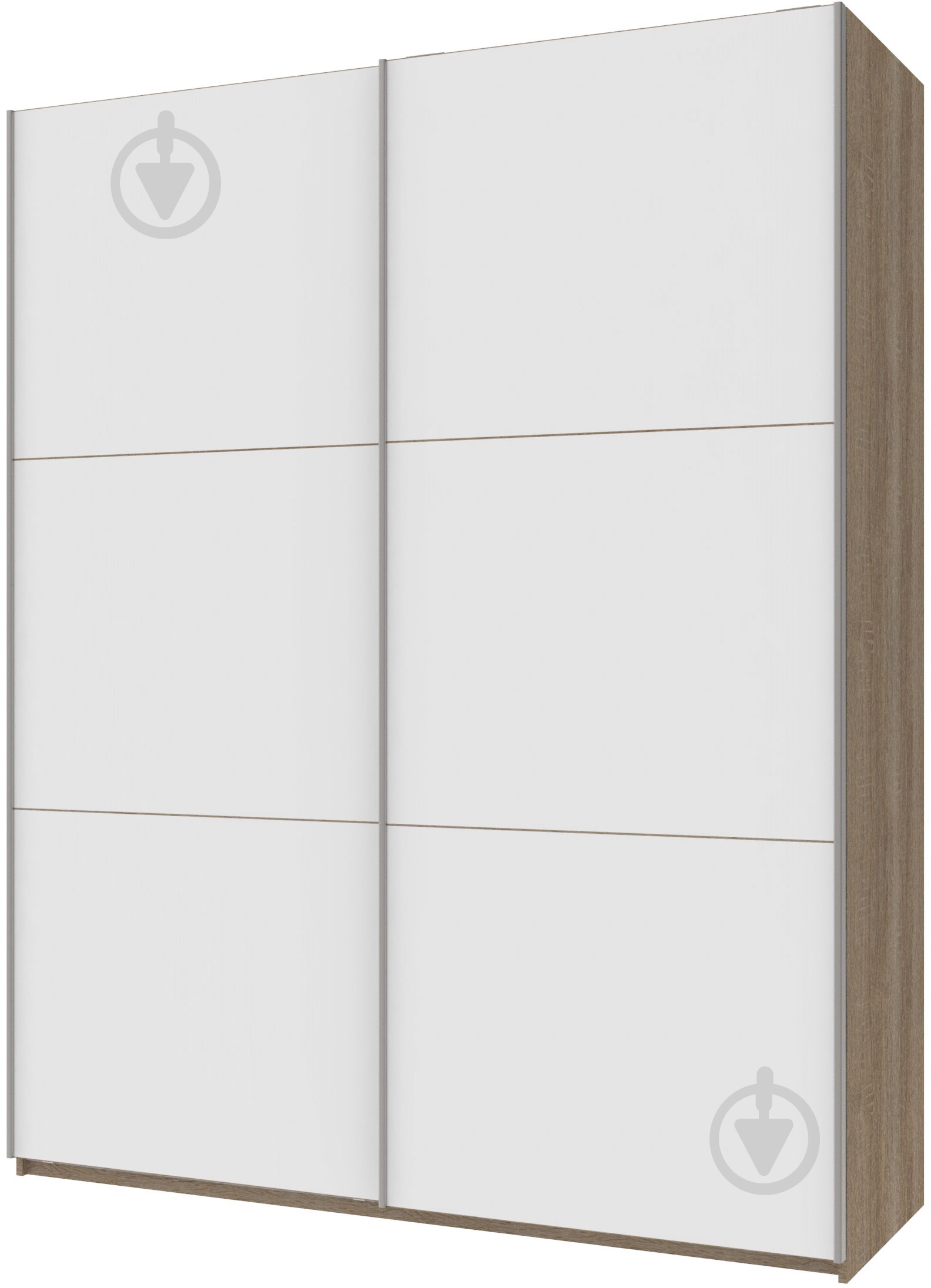 Шафа-купе Кайзер 1800x600x2250 мм білий двері ДСП - фото 1