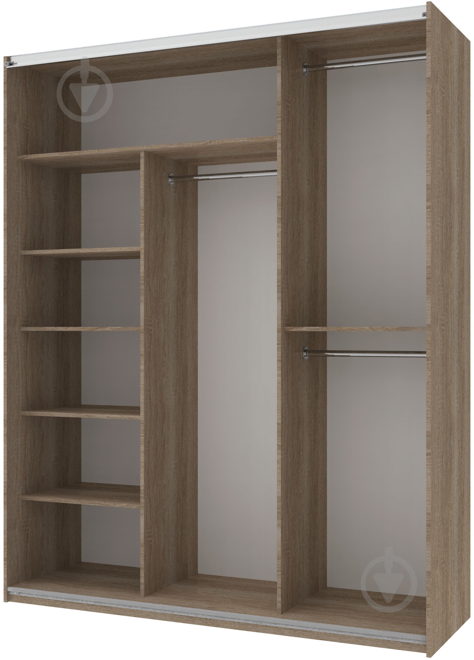 Шафа-купе Кайзер 1800x600x2250 мм білий двері ДСП - фото 2