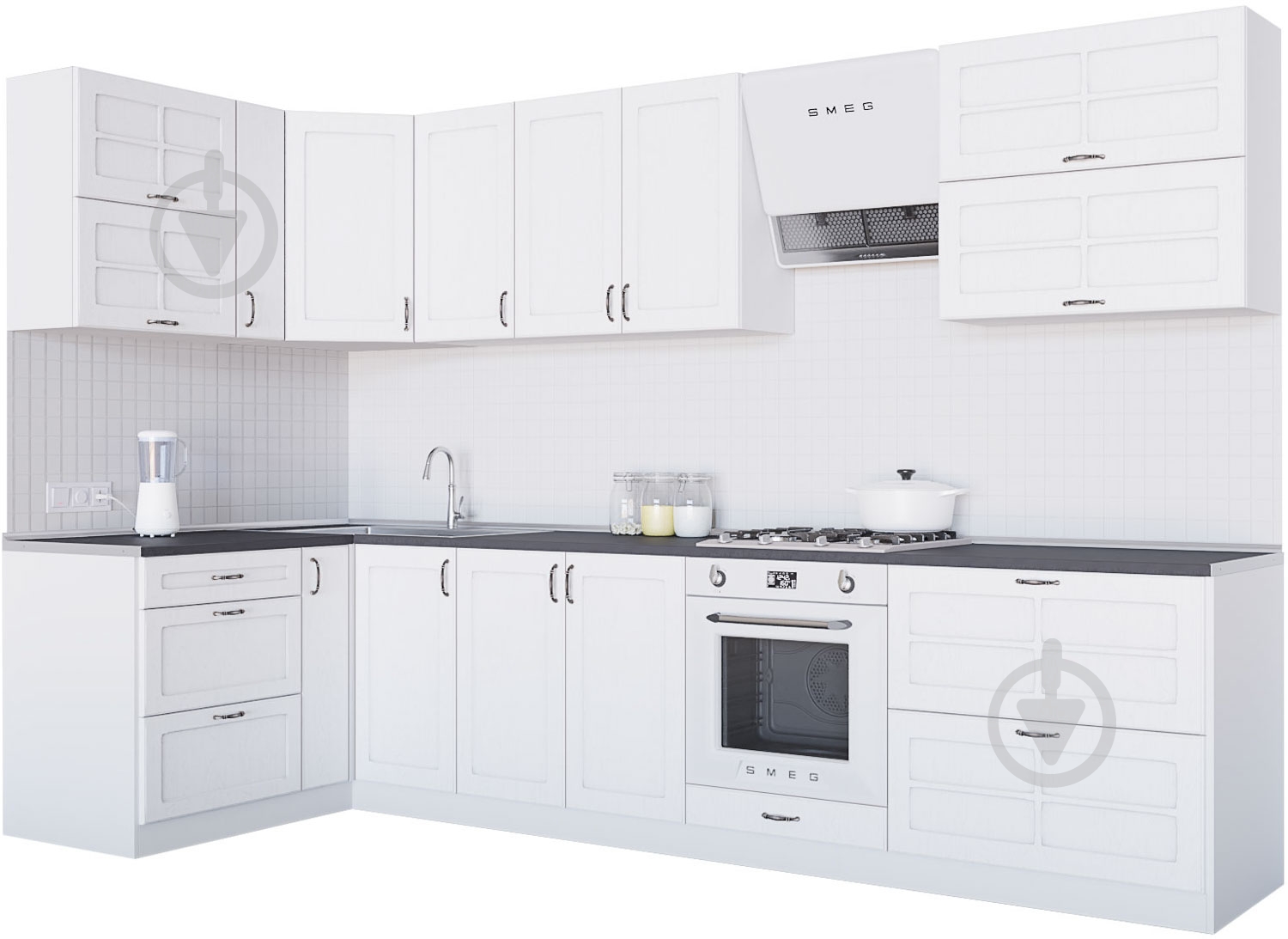 Кухня Модена (VІМ2) белый МДФ 1,4 мx3,2 м - фото 1 Кухня Модена (VІМ2) белый МДФ 1,4 мx3,2 м - фото 1