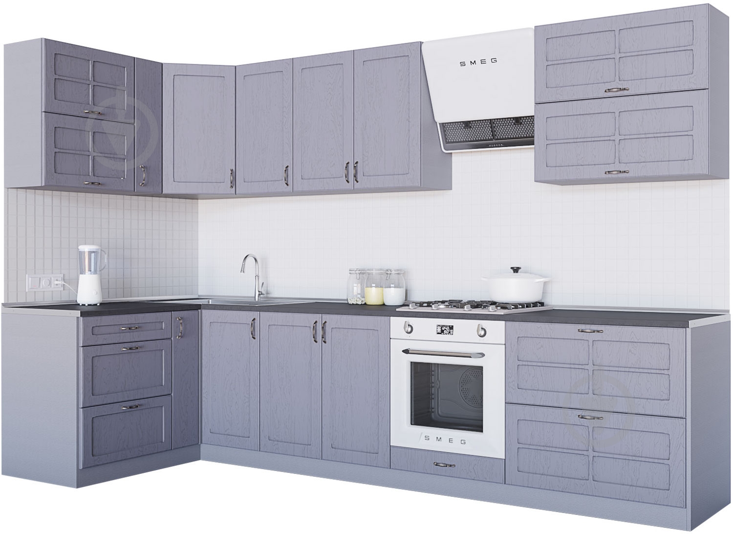 Кухня Модена (VІМ3) серый МДФ 1,4 мx3,2 м - фото 1 Кухня Модена (VІМ3) серый МДФ 1,4 мx3,2 м - фото 1