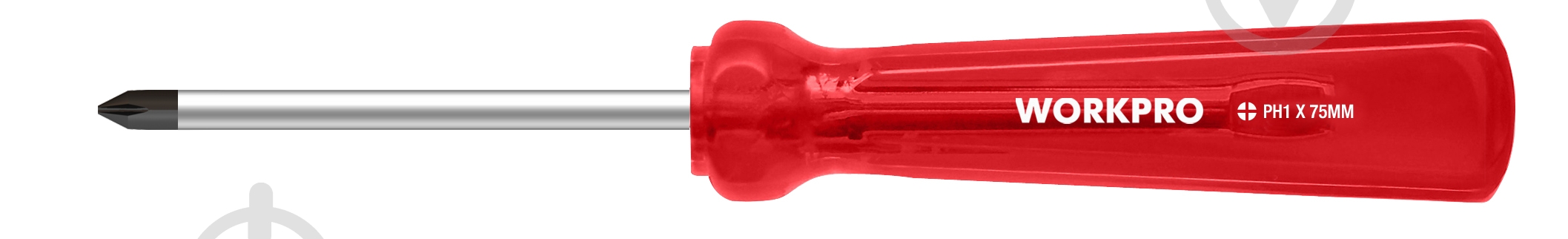 Отвертка WORKPRO PH1X75 мм W021378 - фото 1