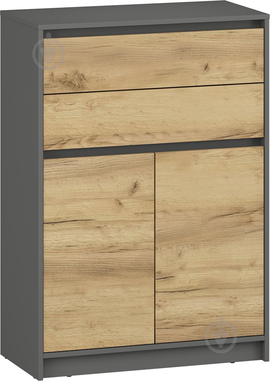 ᐉ Шафа Грейд низька з ящиком Ален 1136х800х400 мм графіт • Краща