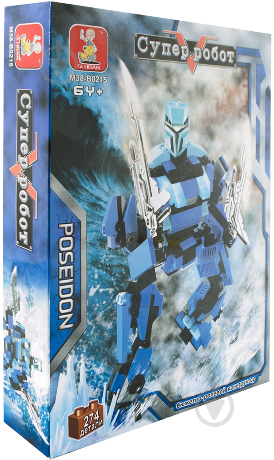 Конструктор Sluban Суперробот Poseidon M38-B0215R - фото 3 Конструктор Sluban Суперробот Poseidon M38-B0215R - фото 3