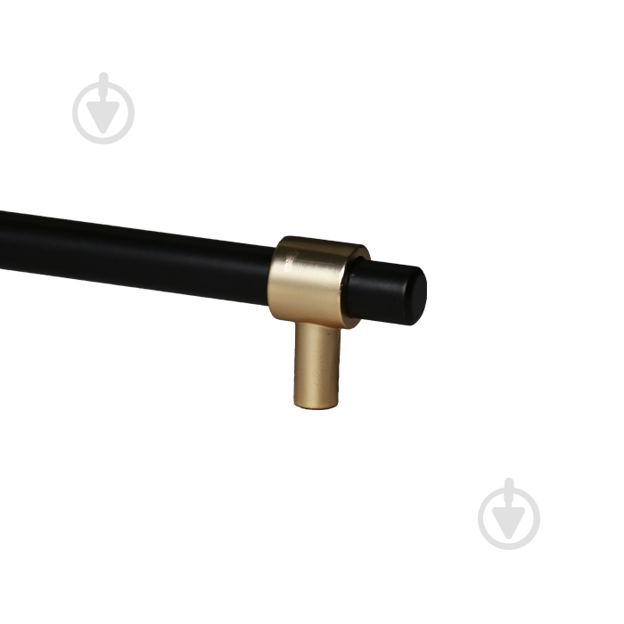 Меблева ручка рейлінгова Kerron S-3411-96 MBN-MGN 96 мм S-3411-96 MBN-MGN чорний/золото - фото 3