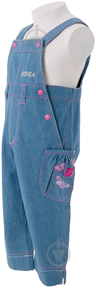 Полукомбинезон для девочки Соня р.86 синий 5693 - фото 2 Полукомбинезон для девочки Соня р.86 синий 5693 - фото 2