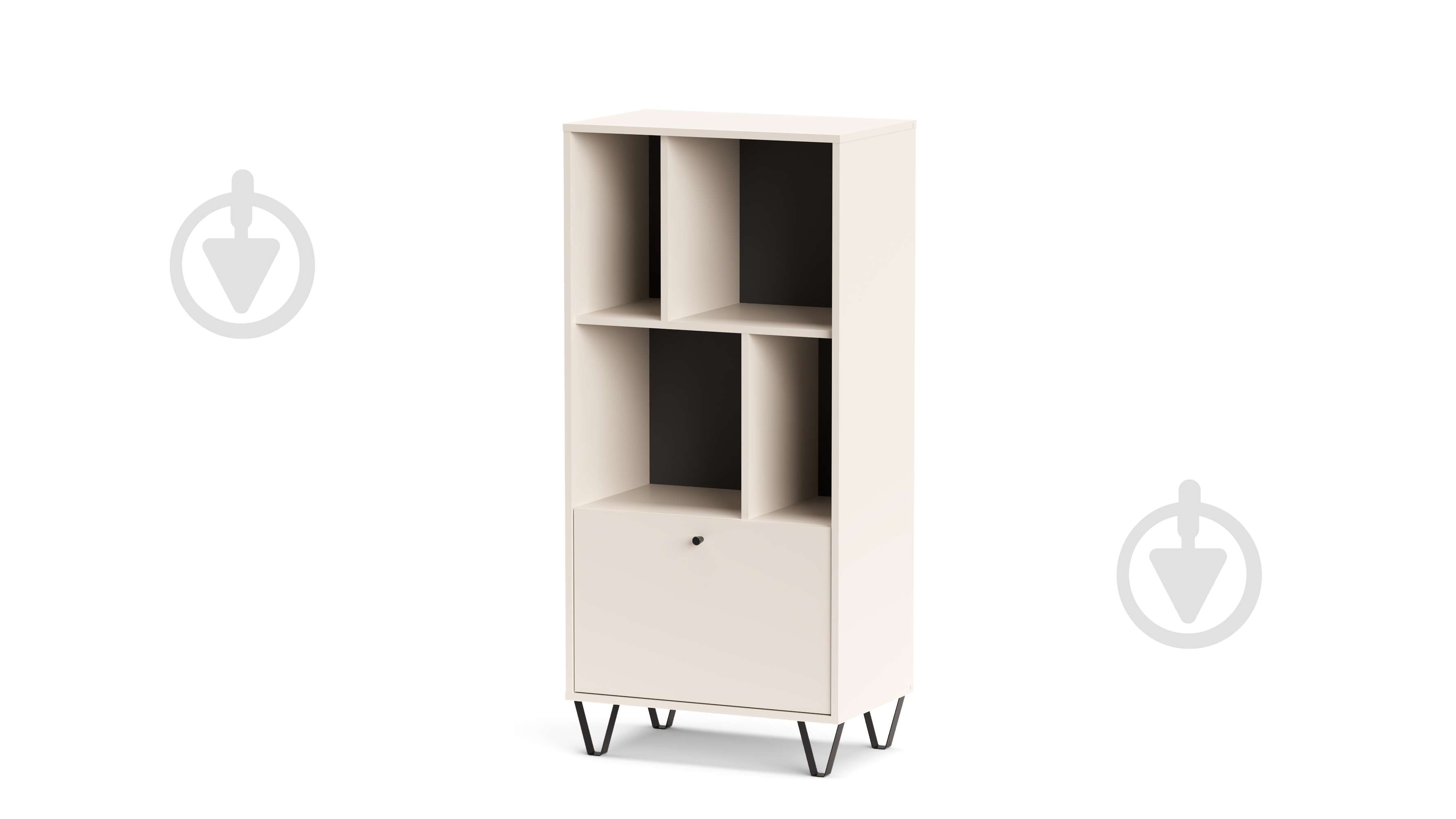 Пенал на ніжках ALDO 1д AL 9 1350х636х400 мм чорний / кашемір - фото 3 Пенал на ніжках ALDO 1д AL 9 1350х636х400 мм чорний / кашемір - фото 3