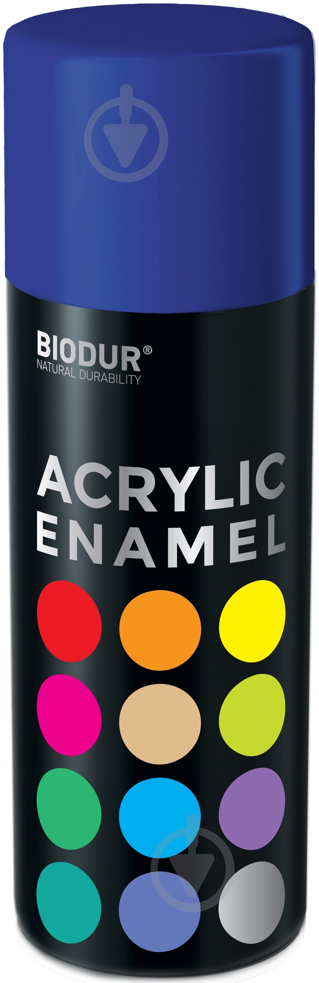 Емаль акрилова Biodur RAL 5002 синій високий глянець 400 мл - фото 1