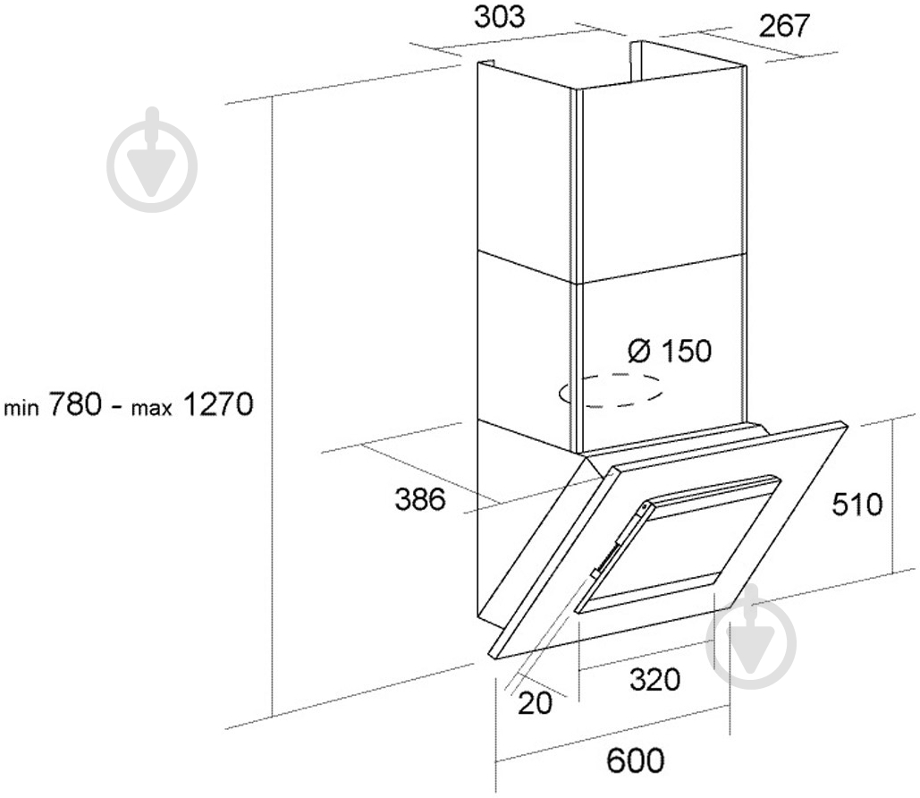 Вытяжка Pyramida BG-600 BLACK - фото 7 Вытяжка Pyramida BG-600 BLACK - фото 7