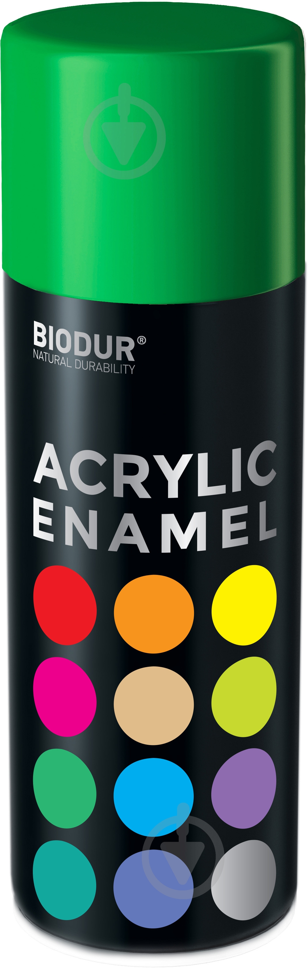 Емаль акрилова Biodur RAL 6029 зелений високий глянець 400 мл - фото 1