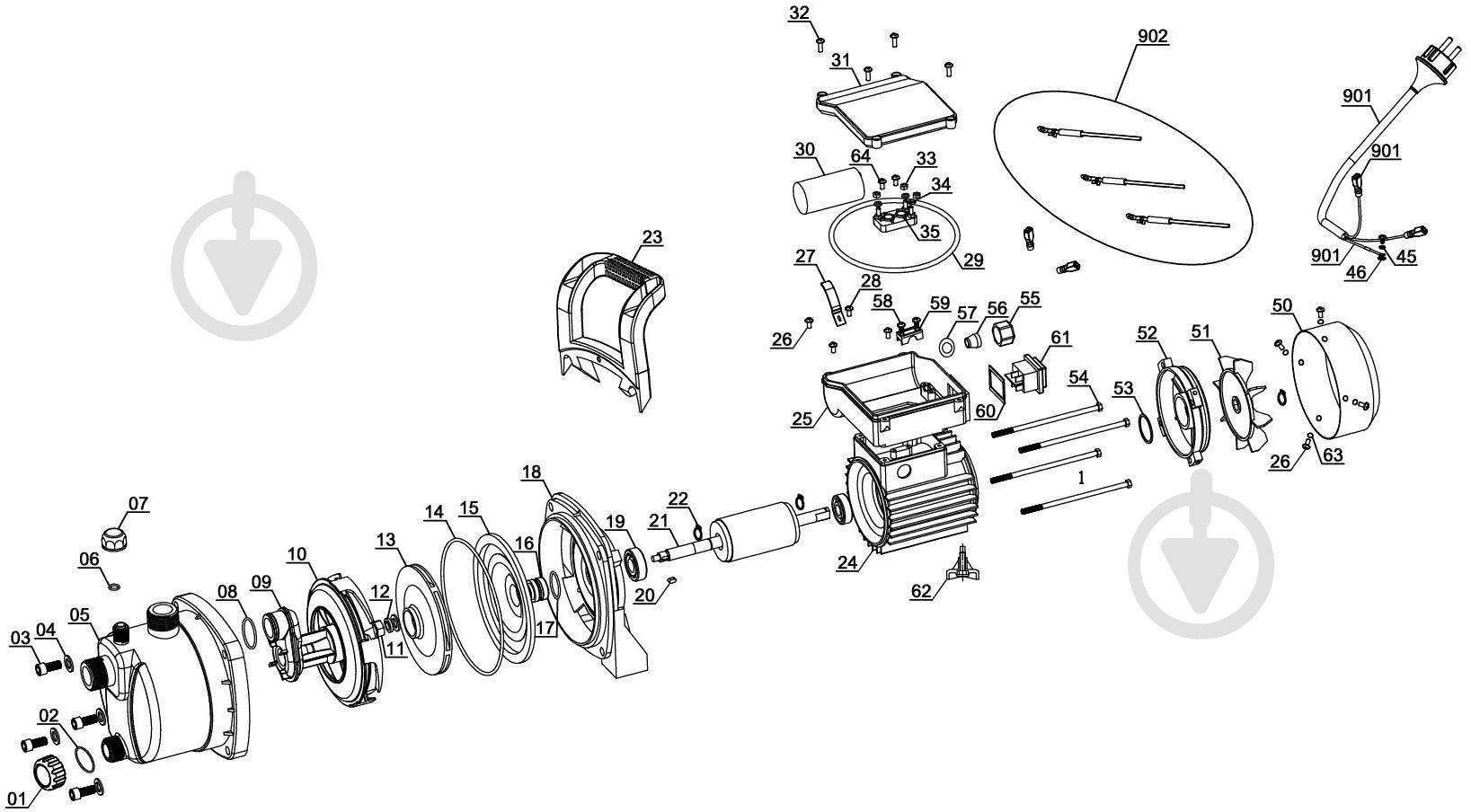 Насос садовый Einhell GC-GP 6538 4180283 - фото 6