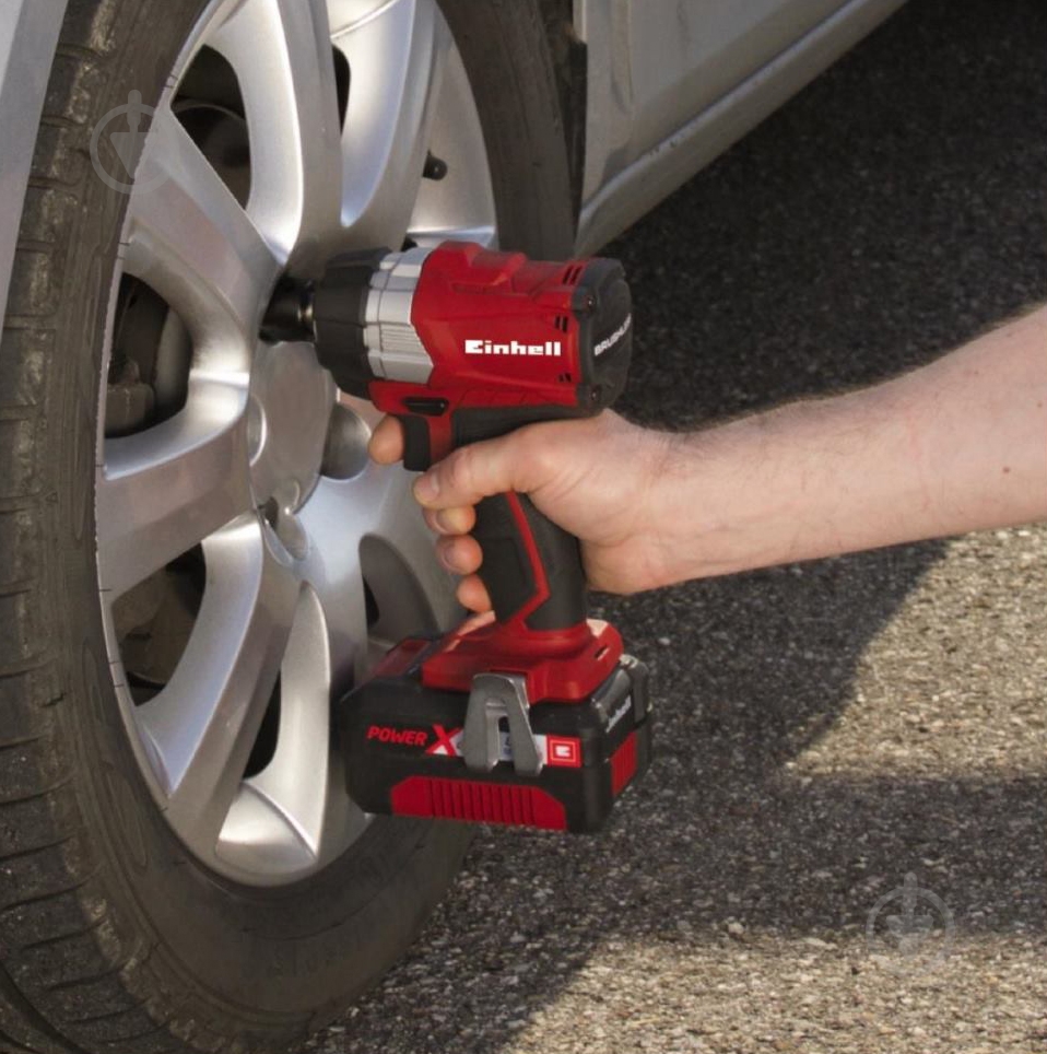 Гайковерт ударный аккумуляторный Einhell X-Change TE-CW 18 Li BL 4510040+4512097 - фото 11