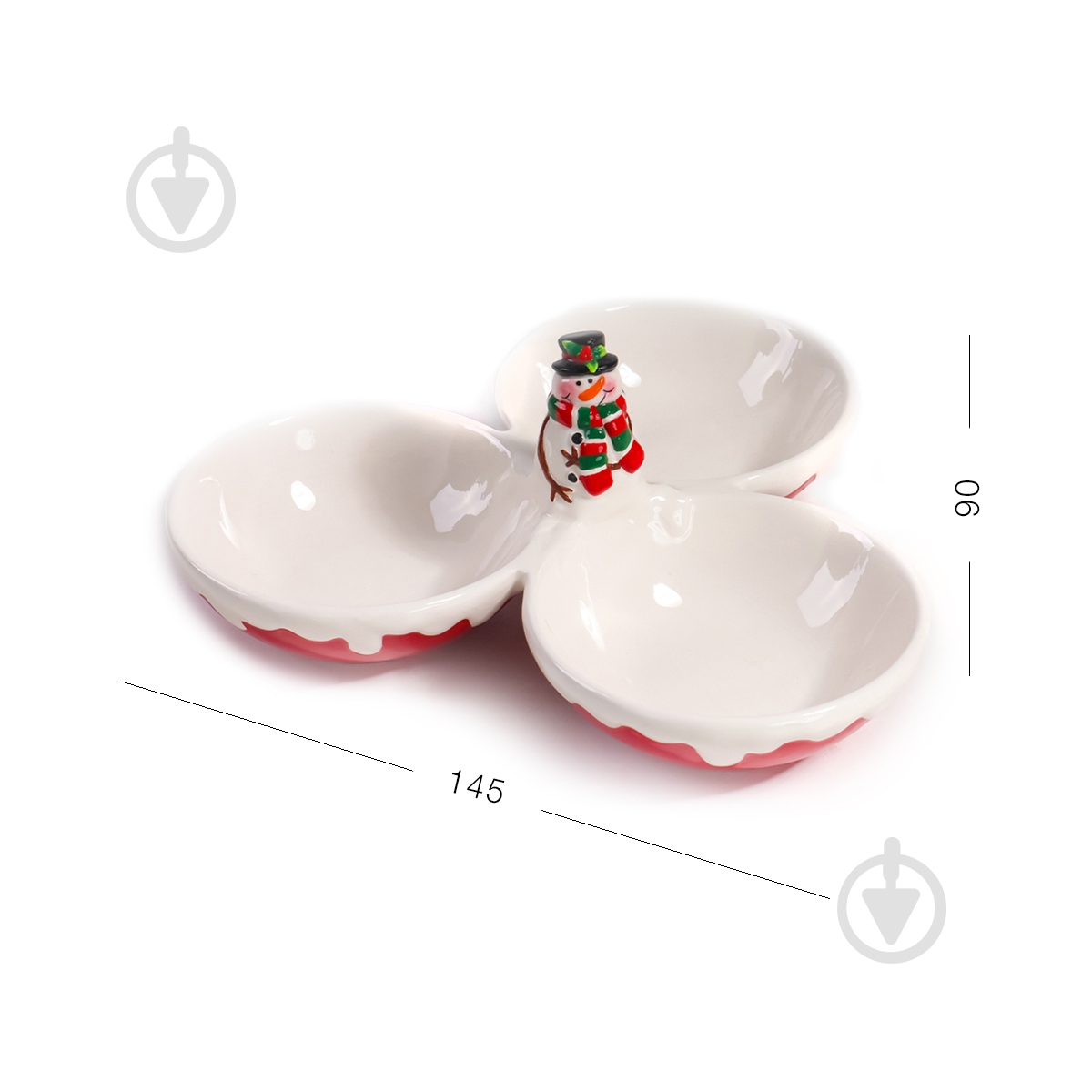 Менажница MVM Рождество 12х9х14,5 см KP-83 Red/White - фото 7