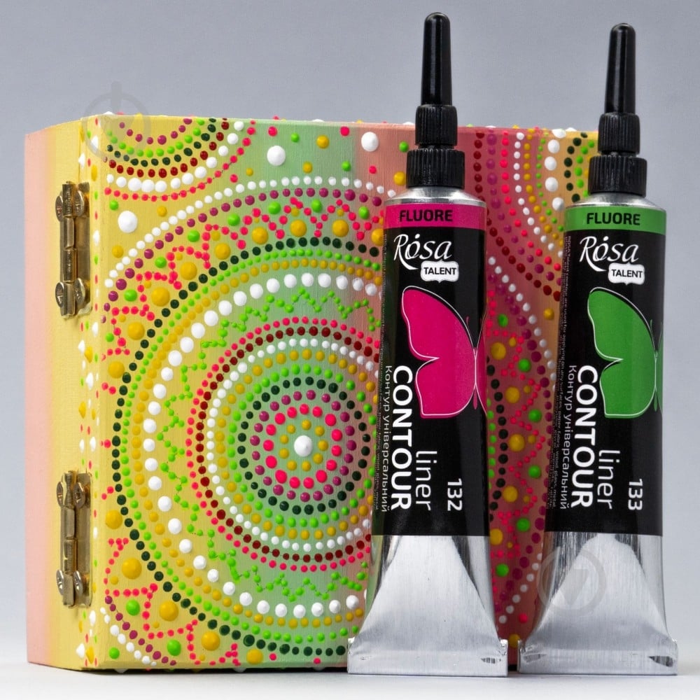 Контур универсальный зеленый флуоресцентный 20 мл Rosa Talent - фото 3 Контур универсальный зеленый флуоресцентный 20 мл Rosa Talent - фото 3